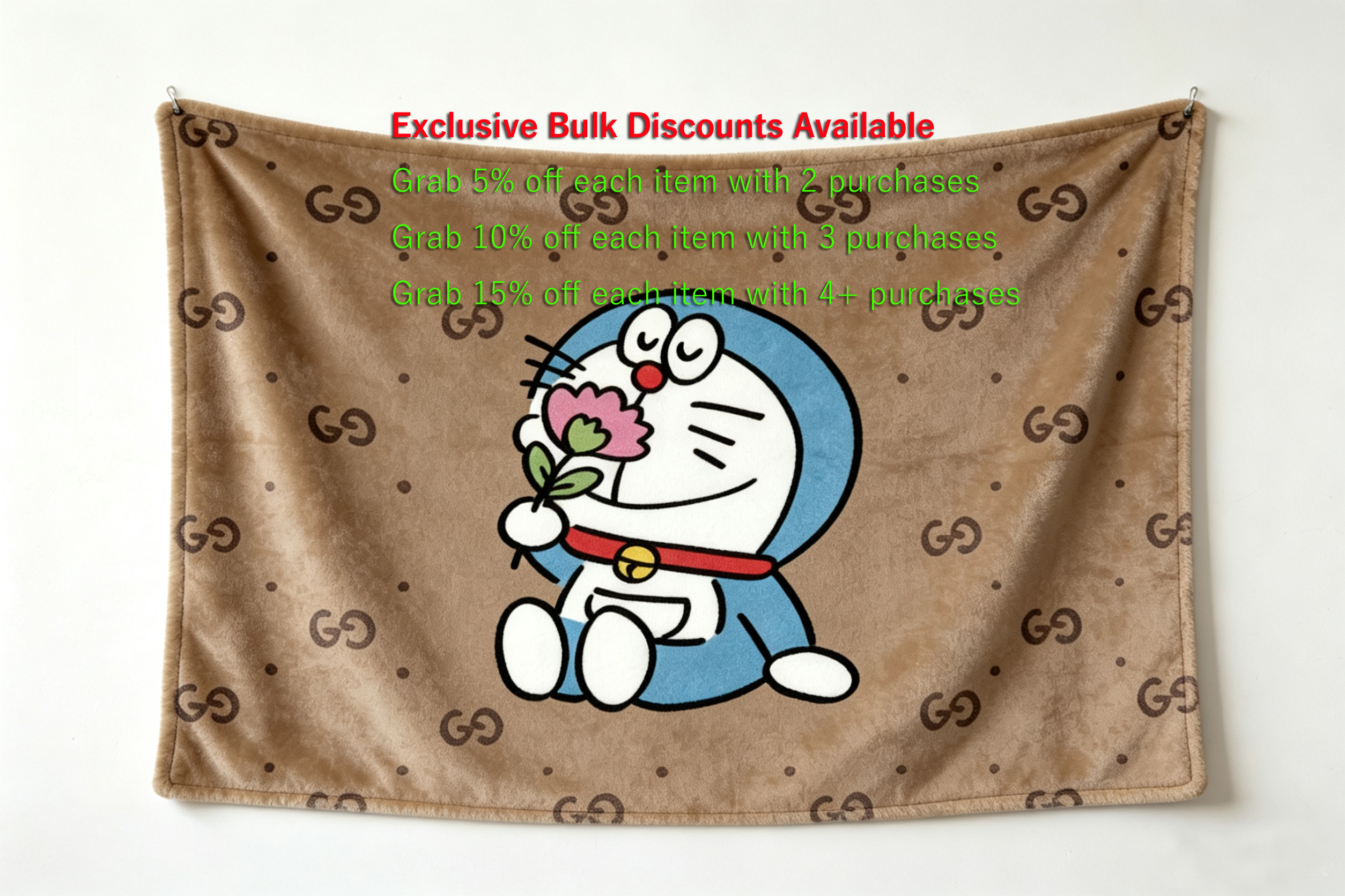 Gucci Flannel Throw Blanket